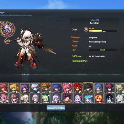 Conta Grand Chase full 90 com todos chars despertados