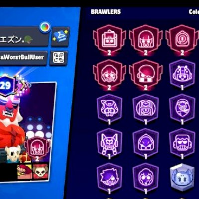 Vendo conta com 29 prestigios 74 personagens com 40 mil trofeus e skins raras