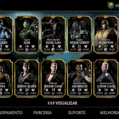 Conta MK Mobile: Ouros DESAFIOS Maximizados + Diamantes Fusão 5 + Equipamentos