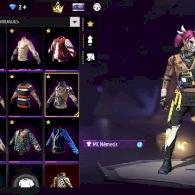 conta ff nivel 69 com +600 peitorais