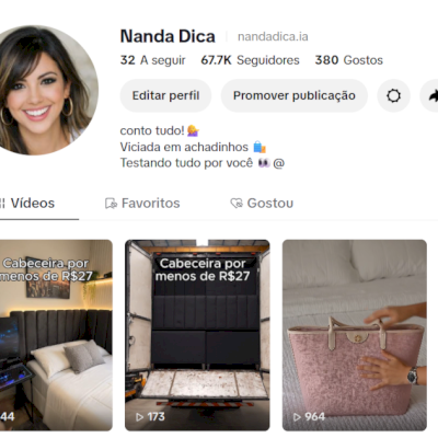 Vendo Conta Tiktok 67,7k de seguidores