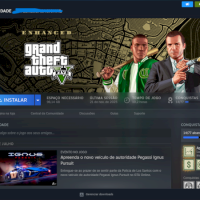 Conta Steam com Gta 5 e 4, Need Heat, Far Cry 3 e etc