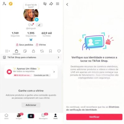 CONTAS TIKTOK SHOP ATIVO 1K | LIVE STUDIO ATIVO | SEM DOC |  ENTREGA RÁPIDA