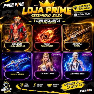 Loja prime mês de agosto 2026