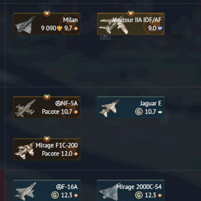Conta war thunder top tier recheadas de premios 
