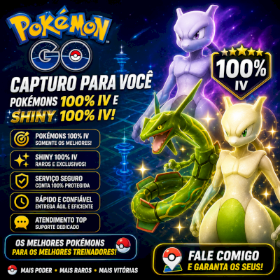 [Encomenda de Pokemons] Captura de 100% e 100% Shiny 