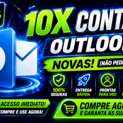 10X EMAIL OUTLOOK NOVOS (SEM SMS) - ENTREGA AUTOMATICA!
