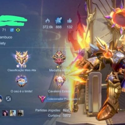 CONTA MOBILE LEGENDS 380 SKINS | 2 LENDÁRIAS | COLLECTOR | LUCKYBOX | PRIME | 