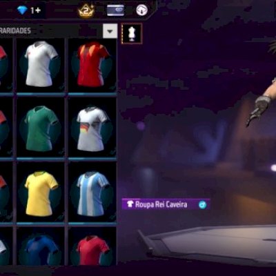 conta 24 camisa de time + rei caveira (leia a descrição)