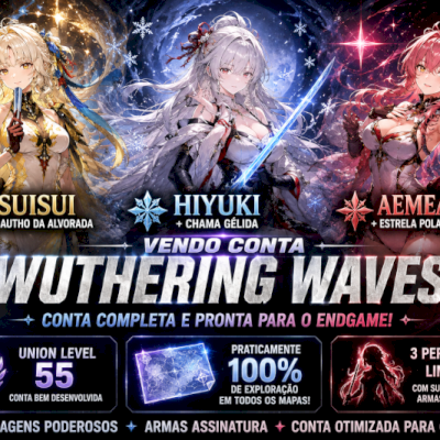 CONTA WUWA – HIYUKI + SUISUI + AEMEATH E SUAS ASSINATURAS | COM 24K DE ASTRITES