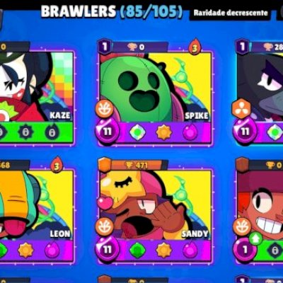 🔥 CONTA BRAWL STARS 34k TROFÉUS | 85 BRAWLERS, 10 lendários e a kaze