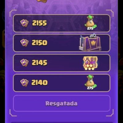 Conta atualizada, N. Coleção 2138 pass Royale liberado.