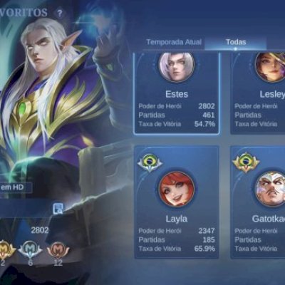 Mega 4 com quase todas as skins da lesley 