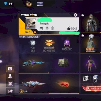 Conta Free Fire antiga, Conta FF, passes antigos, evolutivas e punhos!