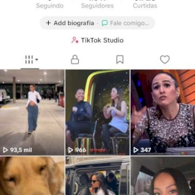 Vendo conta do tik Tok bem engajada 