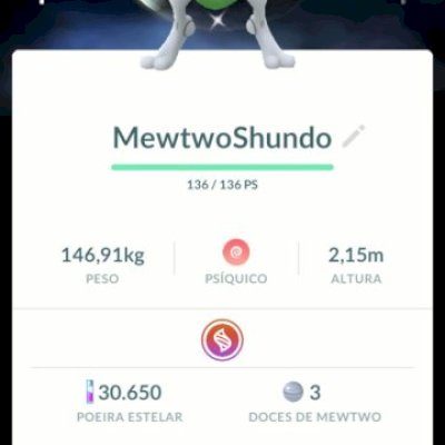 MewTwo Shundo Com Fundo Especial Aniversário 10Anos 