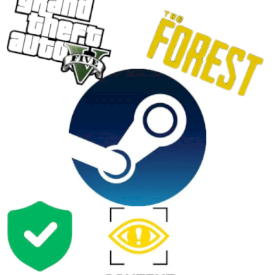 Conta Steam com GTA V + Content Warning + The Forest