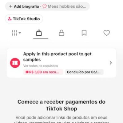 CONTA DO TIKTOK COM SHOP ATIVO +4,6K SEGUIDORES +LIVES ATIVAS (ENGAJAMENTO REAL)