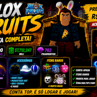 CONTA DE BLOX FRUITS COM KITSUNE FISICA E MUITO OUTROS ITENS RAROS