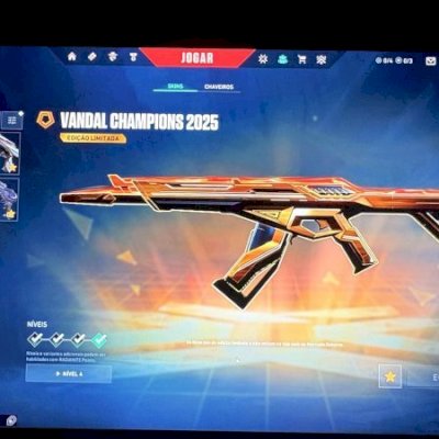 conta de valorant, lvl 160 com 25skin fora as de passe. 