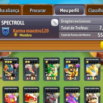 Conta dragon City 8 anos muito upada cheia de heroico bom