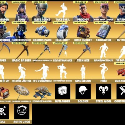 Conta de Fortnite Season S3 Full Machado Leviatã Glow e Stw Salve o Mundo Og