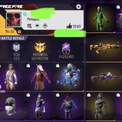 !! Conta free fire boa pra jogar !! 