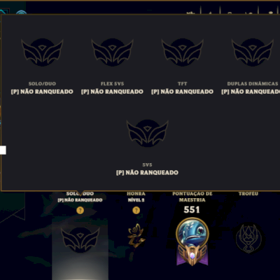 Unranked com 140 Champs e 136 Skins ( MID / JG )