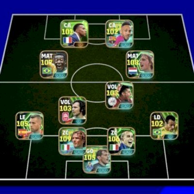 Conta efootball com várias lendas 