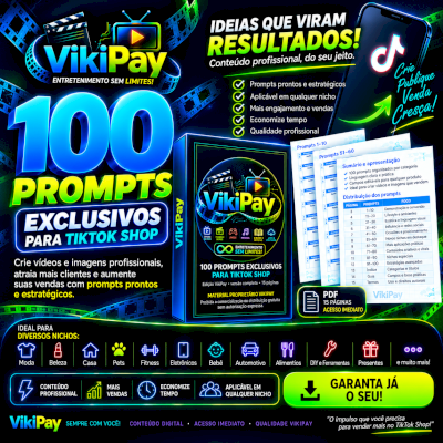 100 PROMPTS EXCLUSIVOS PARA FOTOS E VÍDEOS ULTRA-REALISTAS COM IA | TIKTOK SHOP