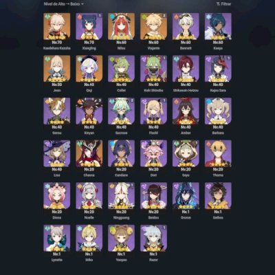 Conta de Genshin com Kazuha 