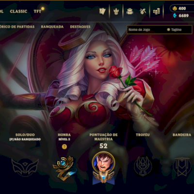 CONTA SMURF BÁSICA LOL LVL 27 | ASHE CUPIDO | 1 SKINS - FULL ACESSO