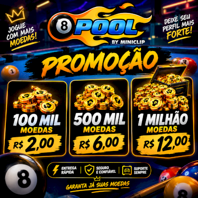 Promoção de moedas 8 Ball Pool 
