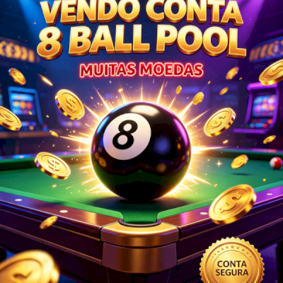 CONTA 8 BALL POOL 500M DE FICHAS, ÚLTIMA EM ESTOQUE 