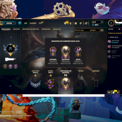 CONTA SMURF LOL RANKED LIBERADA | 6 SKINS | PRATA - FULL ACESSO