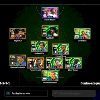 Conta Efootball Steam GER 3323 | Vieira, Del Piero 108, Best 109 | Acesso Total