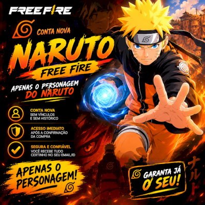 🍥 Conta Free Fire + Naruto | Personagem Naruto