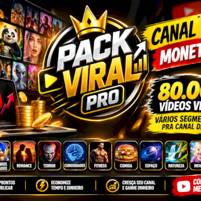 Pack pra CANAL DARK, 80k DE VÍDEOS VIRAIS / SUPER PACK PRO MONETIZE JÁ 