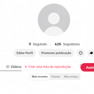 CONTA TIK TOK 62K DE SEGUIDORES SEM VIDEO (CONTAS TIK TOK)