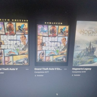 Conta da epic com GTAV premium/enhanced e Hogwarts Legacy 