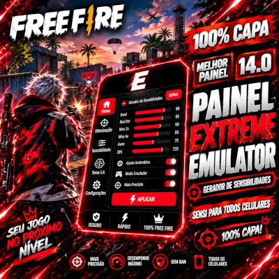 🚀Novo Painel Extreme Emulador + Gerador De Sensibilidades