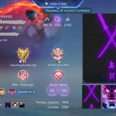 Conta Móbile Legends Glória Mítica