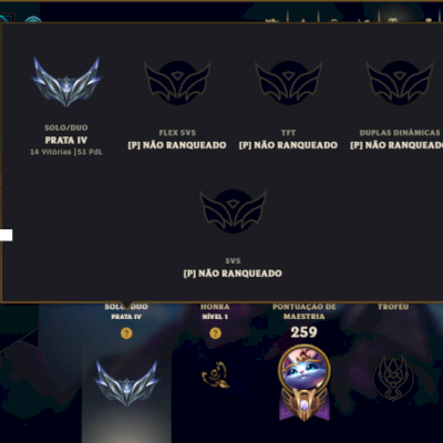 Prata 4 com 100 Champs e 80 Skins +1 Prestigio ( JG / SUP )