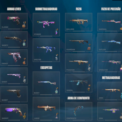 Conta valorant muita skin