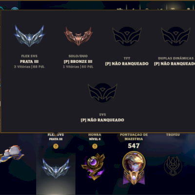 Bronze 3 com TOODS os Champs e 187 Skins