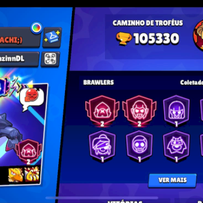 conta brawl stars +100k troféus 