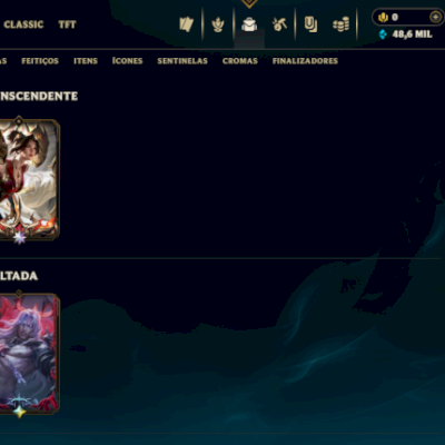 conta com 609 skins ja foi diamante solo/duo