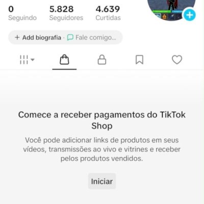 CONTA TIK TOK SHOP LIBERADA 5k de seguidores 