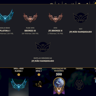 Conta LoL Platina I | 88 Skins (4 Lendárias) | 52 Mil EA p/ Campeões
